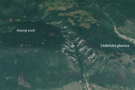 Zádielská tiesňava, googleearth - pohľad na Horný vrch a Zádielskú planinu